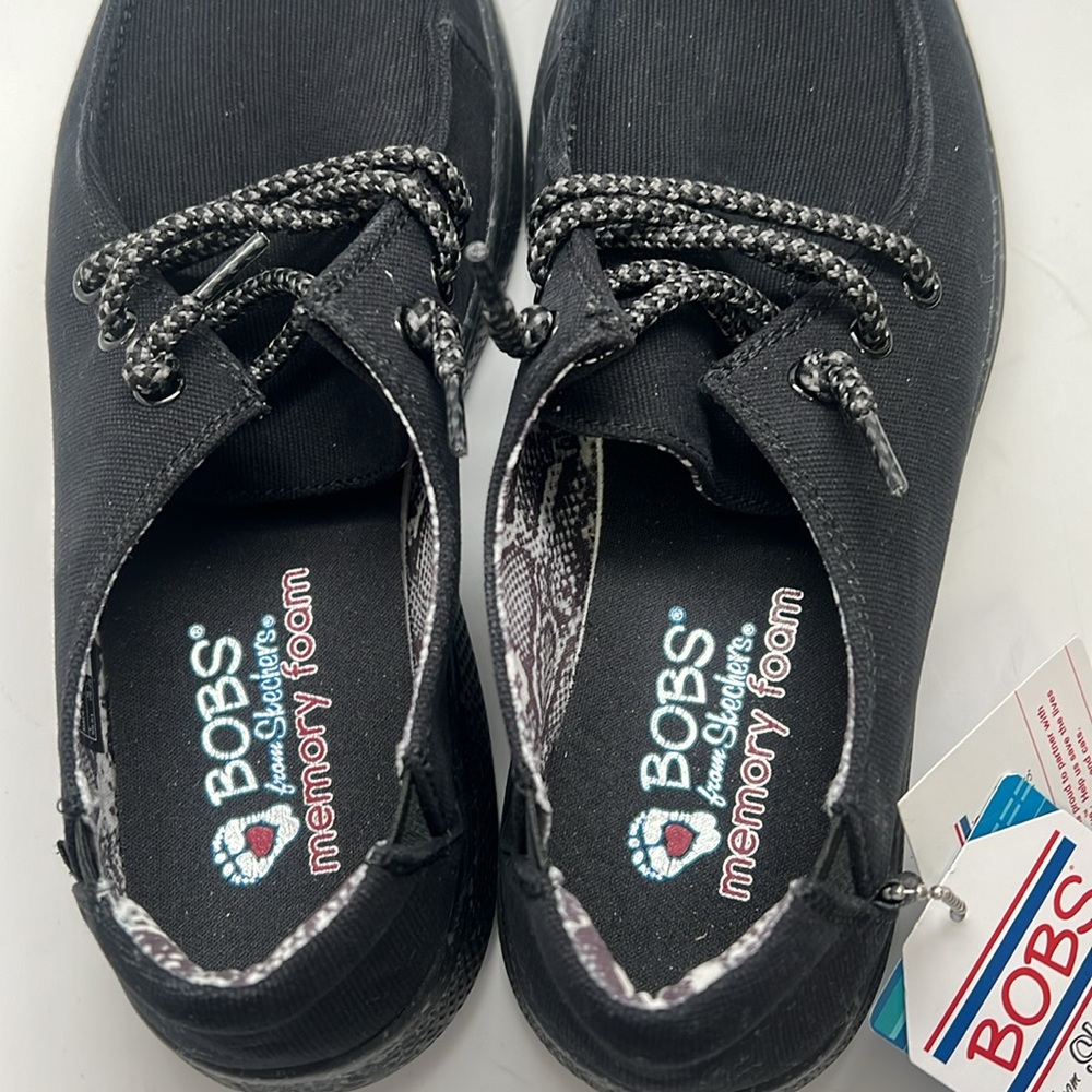 Skechers Women’s Bobs Skipper Tide Pool Sneaker Size 6.5 Black - Picture 5 of 8